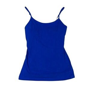Express Fitted Blue Spaghetti Strap Casual Basic Tank Top Women's S